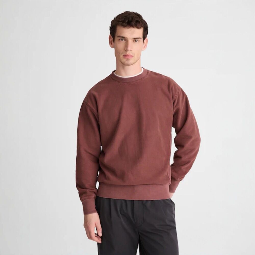 Madewell Sweatshirt Mens Medium Brown The McCarren Field Crewneck Burnt Soil NWT
